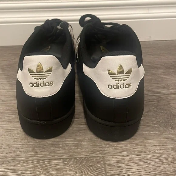 🆕 Adidas Superstar ADV Shoes - Core Black/White/White Sz 20 - Picture 6 of 12